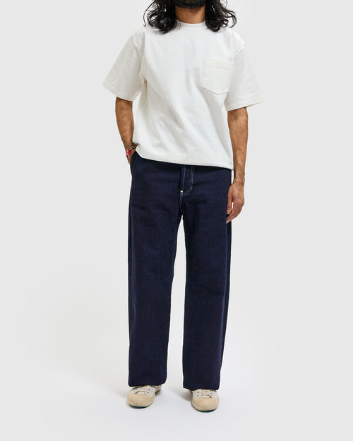 156 "Split Back" 13oz Double Indigo Broken Twill Denim - Straight Fit