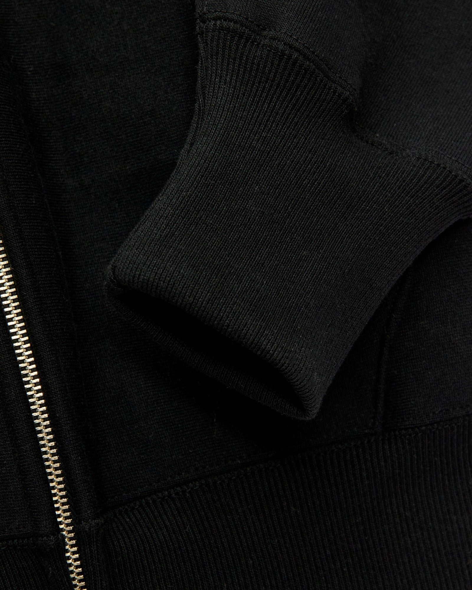 487 Reverse Weave Loopwheel Zip Hoodie in Black – Blue Owl Workshop