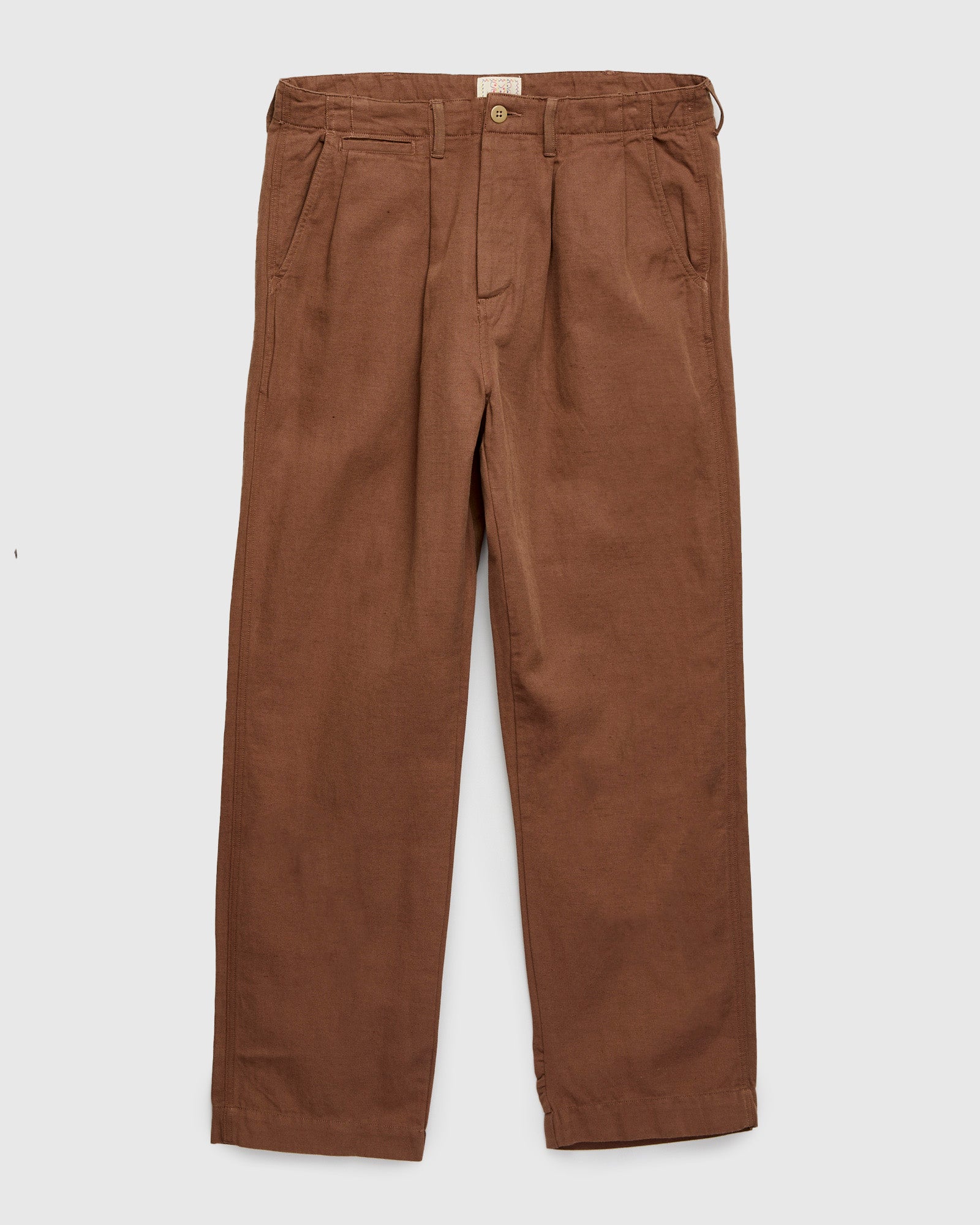Linen Pleated Chino in Churro Brown – Blue Owl Workshop