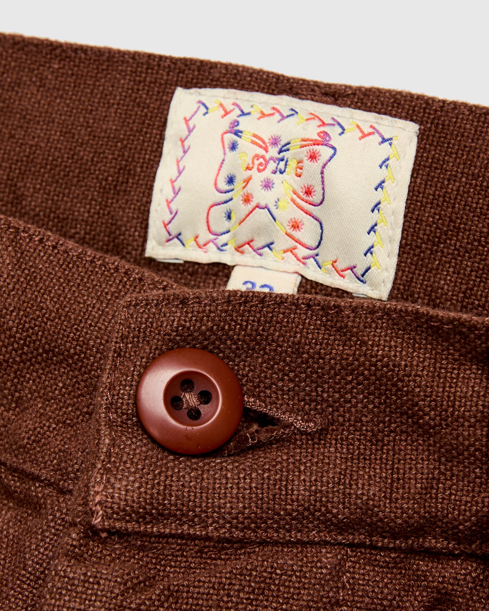 Rustic Plainweave Flat Front Chino in Chocolate Brown – Blue Owl