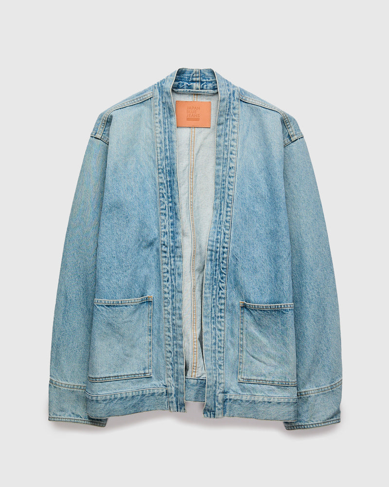 13oz Denim Haori Coat in Indigo