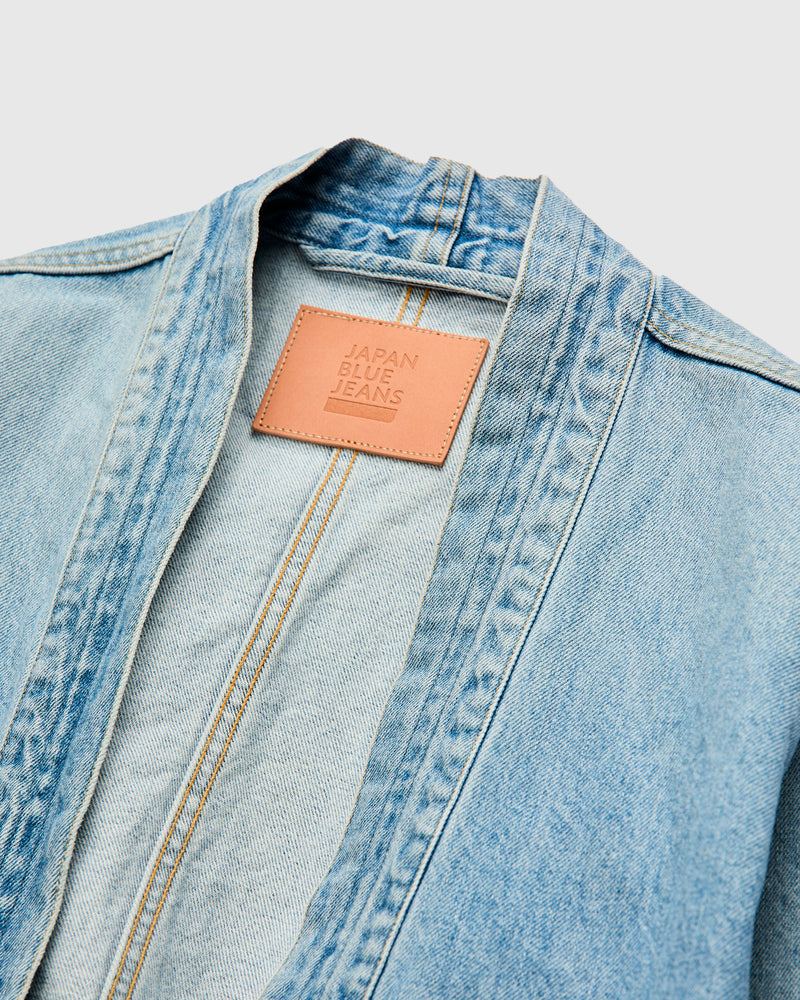 13oz Denim Haori Coat in Indigo
