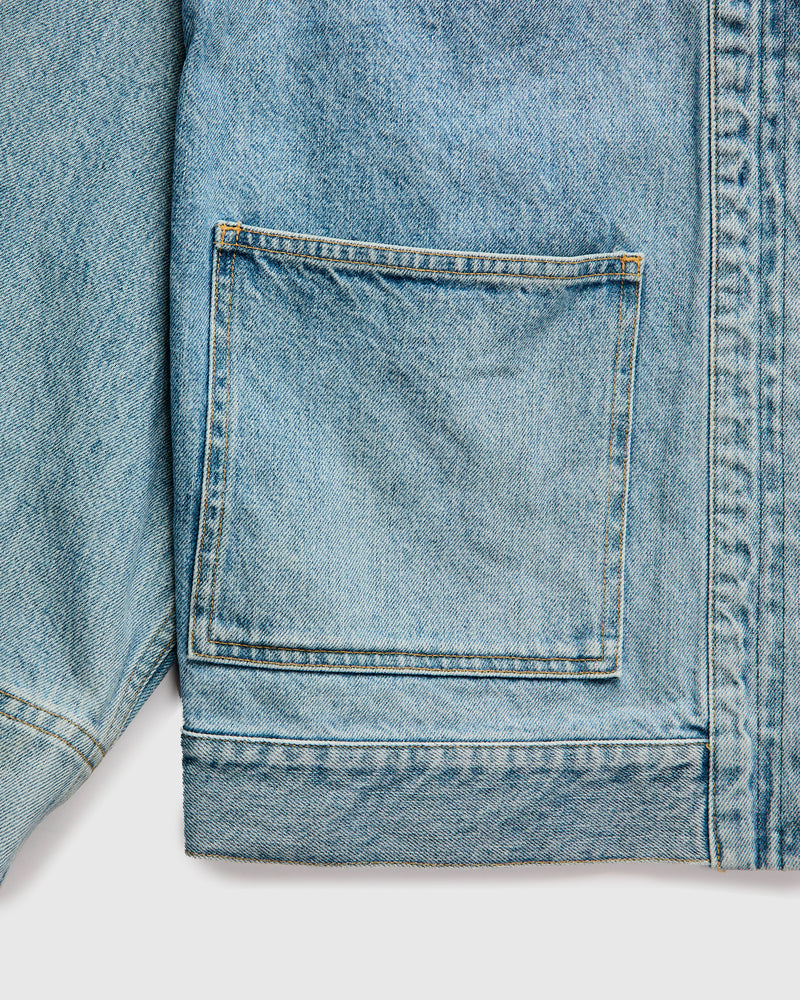 13oz Denim Haori Coat in Indigo