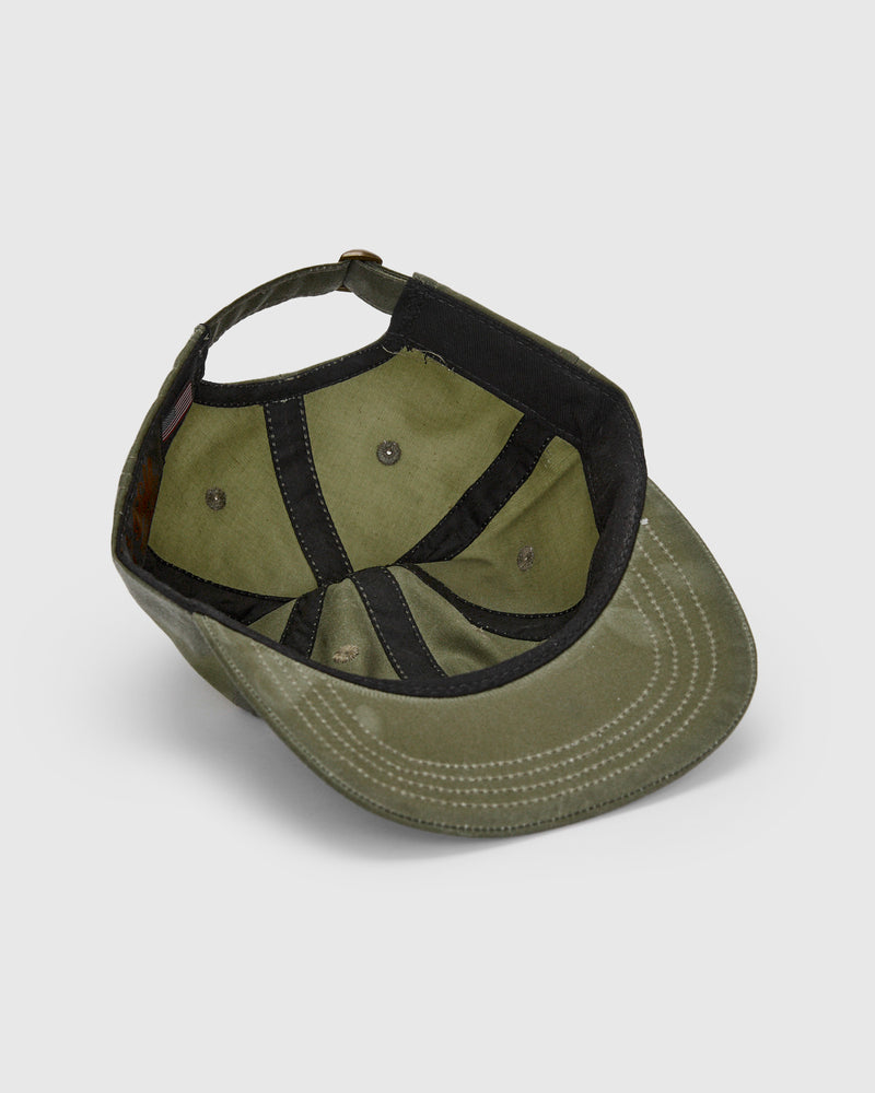 Baseball Hat in Waxed Light Moss