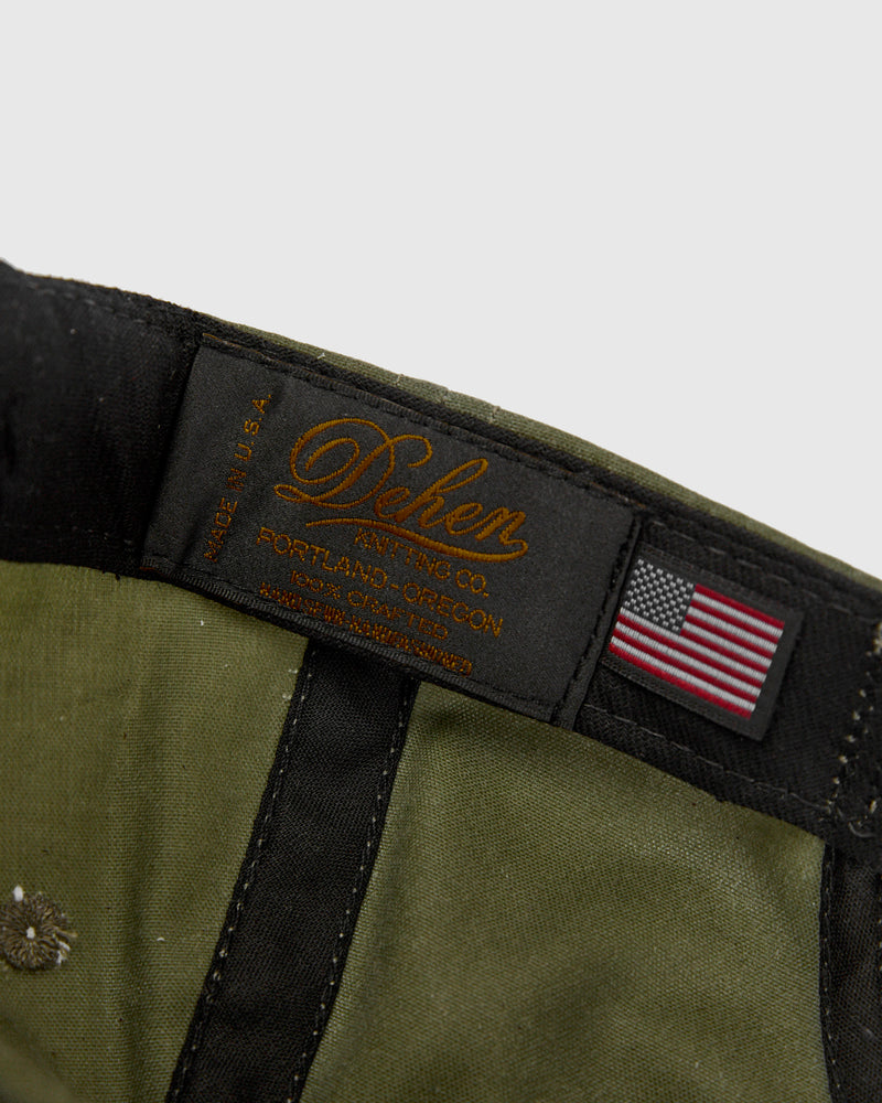 Baseball Hat in Waxed Light Moss