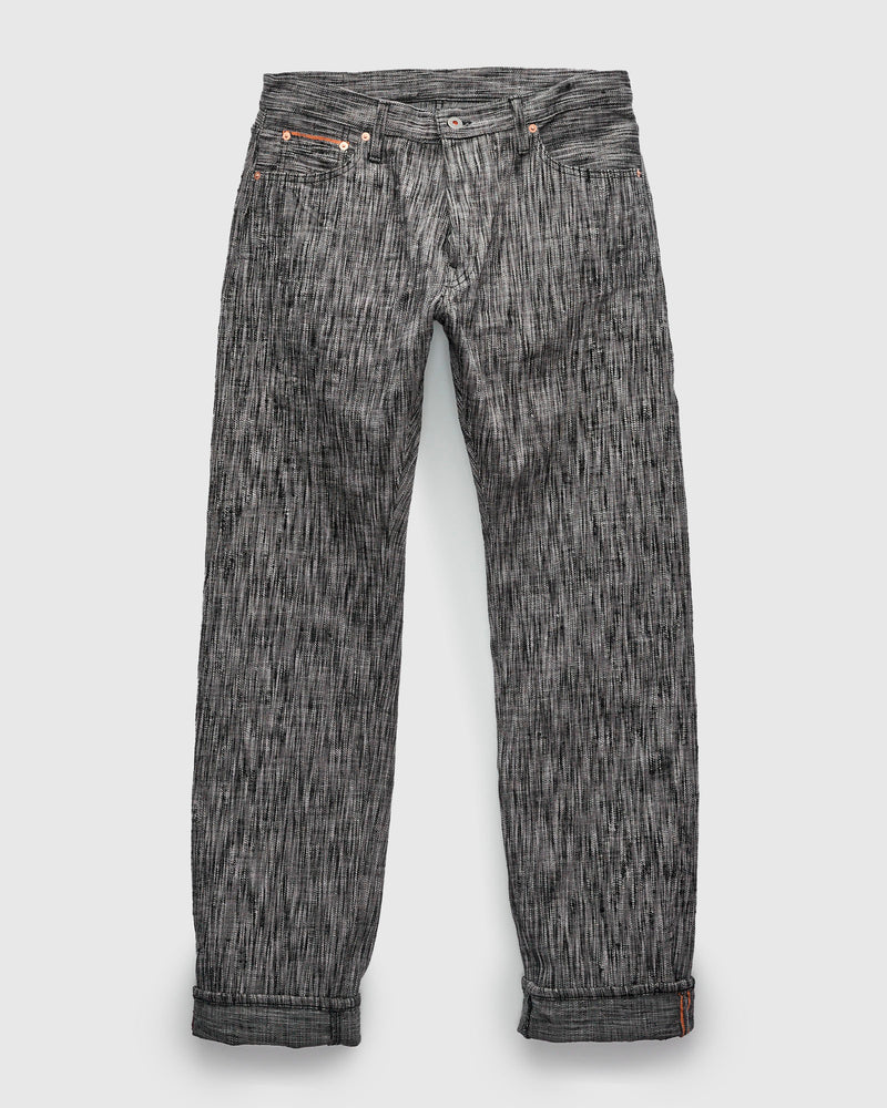 "Black Grey Skein Dyeing" 15oz Grey Selvedge Denim - Slim Straight Fit