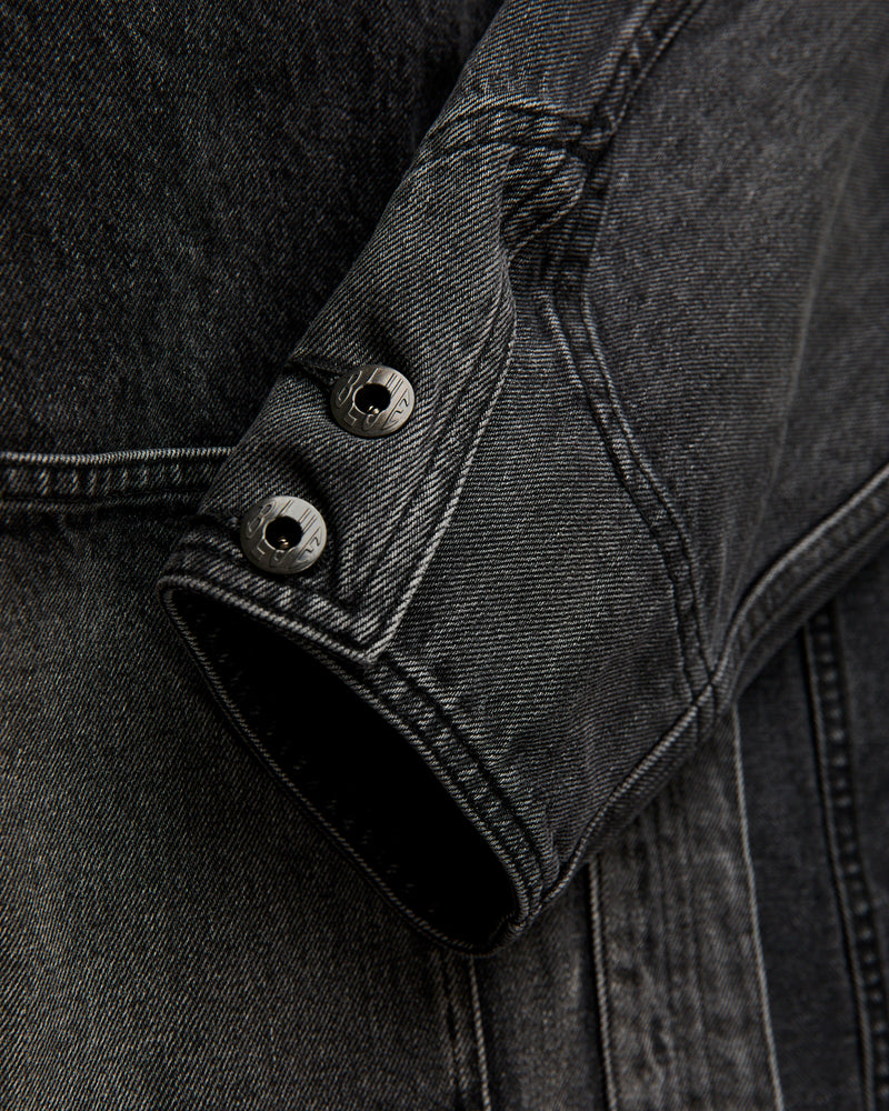 13oz Denim Haori Coat in Dark Grey