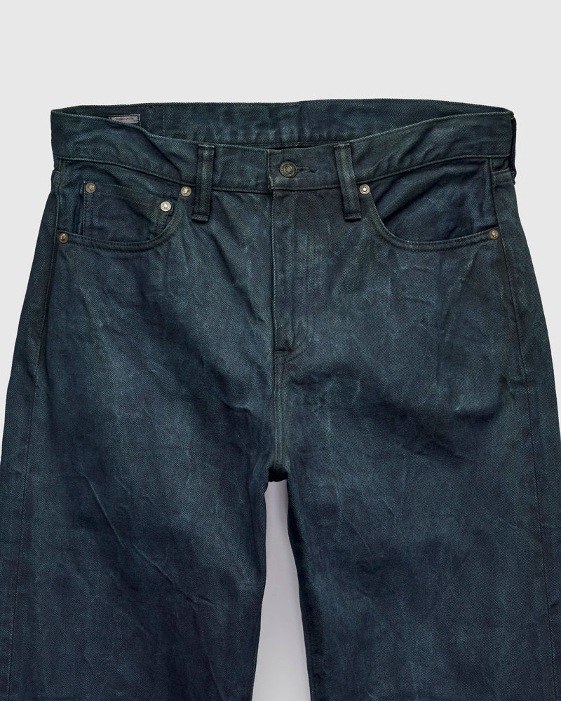 MXJE1402 "Mud & Natural Indigo Dyed" Selvedge Denim - Straight Fit
