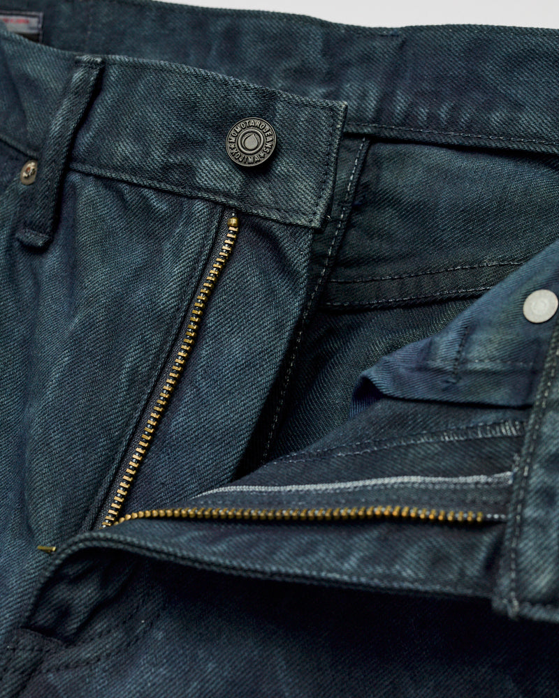MXJE1402 "Mud & Natural Indigo Dyed" Selvedge Denim - Straight Fit