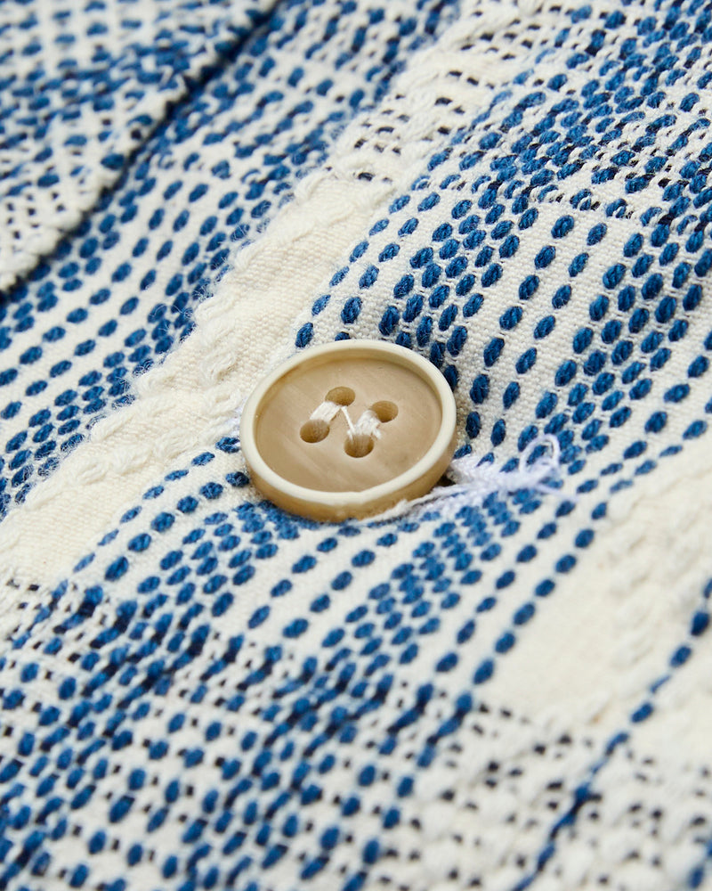 "Asagi Sashiko" Workshirt in White