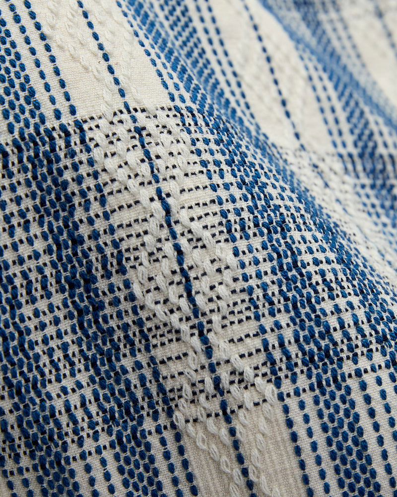 "Asagi Sashiko" Workshirt in White