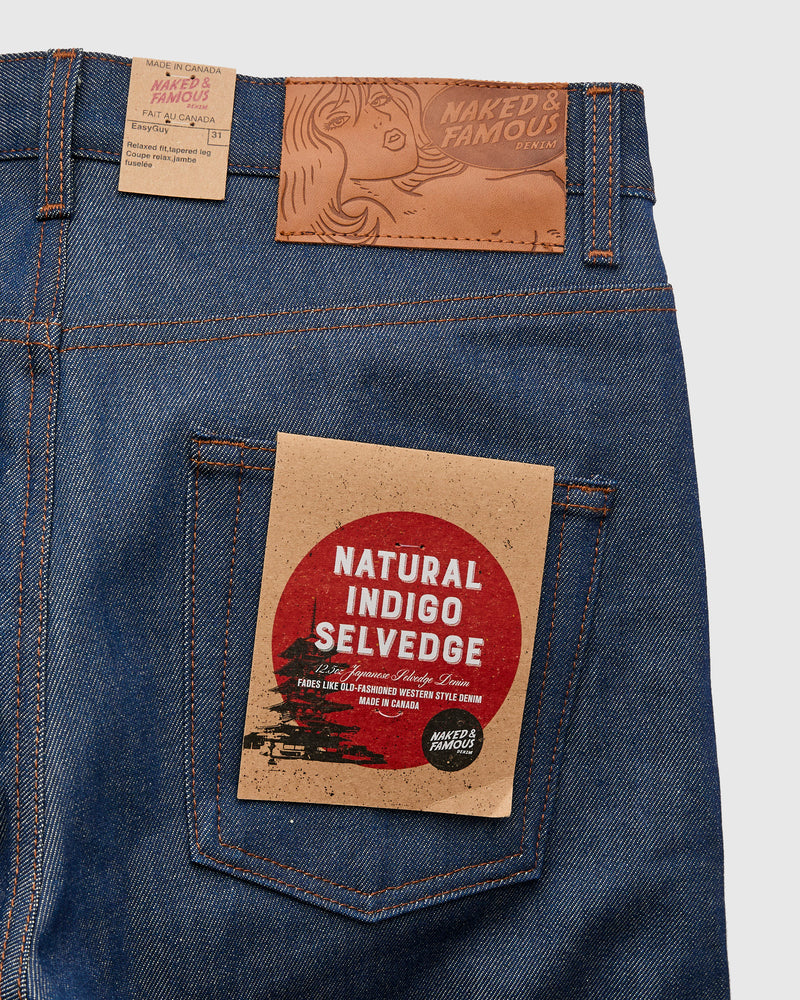 "Natural Indigo Selvedge" 12.5oz Selvedge Denim - Easy Guy Fit