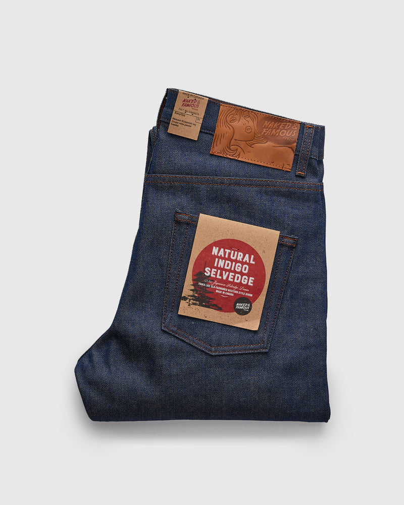 "Natural Indigo Selvedge" 12.5oz Selvedge Denim - Easy Guy Fit