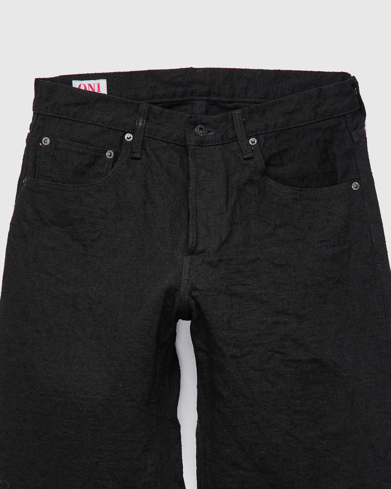 222CCD-BKBK "Crushed Concrete Black" 15oz Selvedge Denim - Super Wide Straight Fit