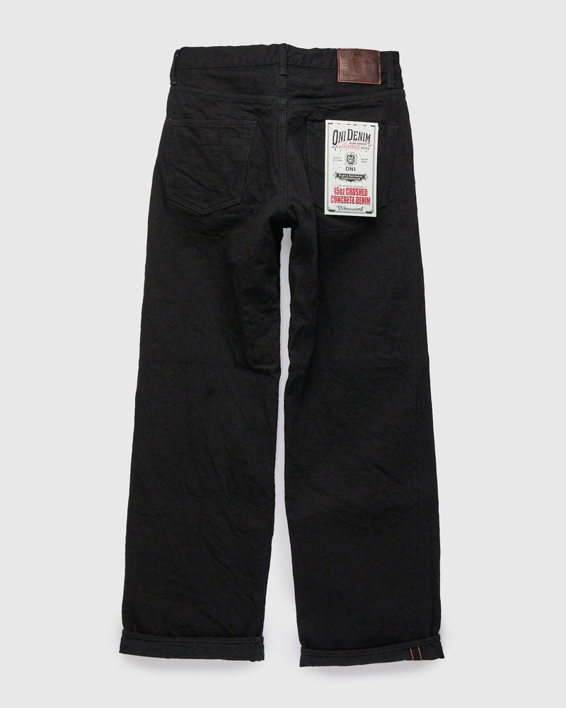 222CCD-BKBK "Crushed Concrete Black" 15oz Selvedge Denim - Super Wide Straight Fit