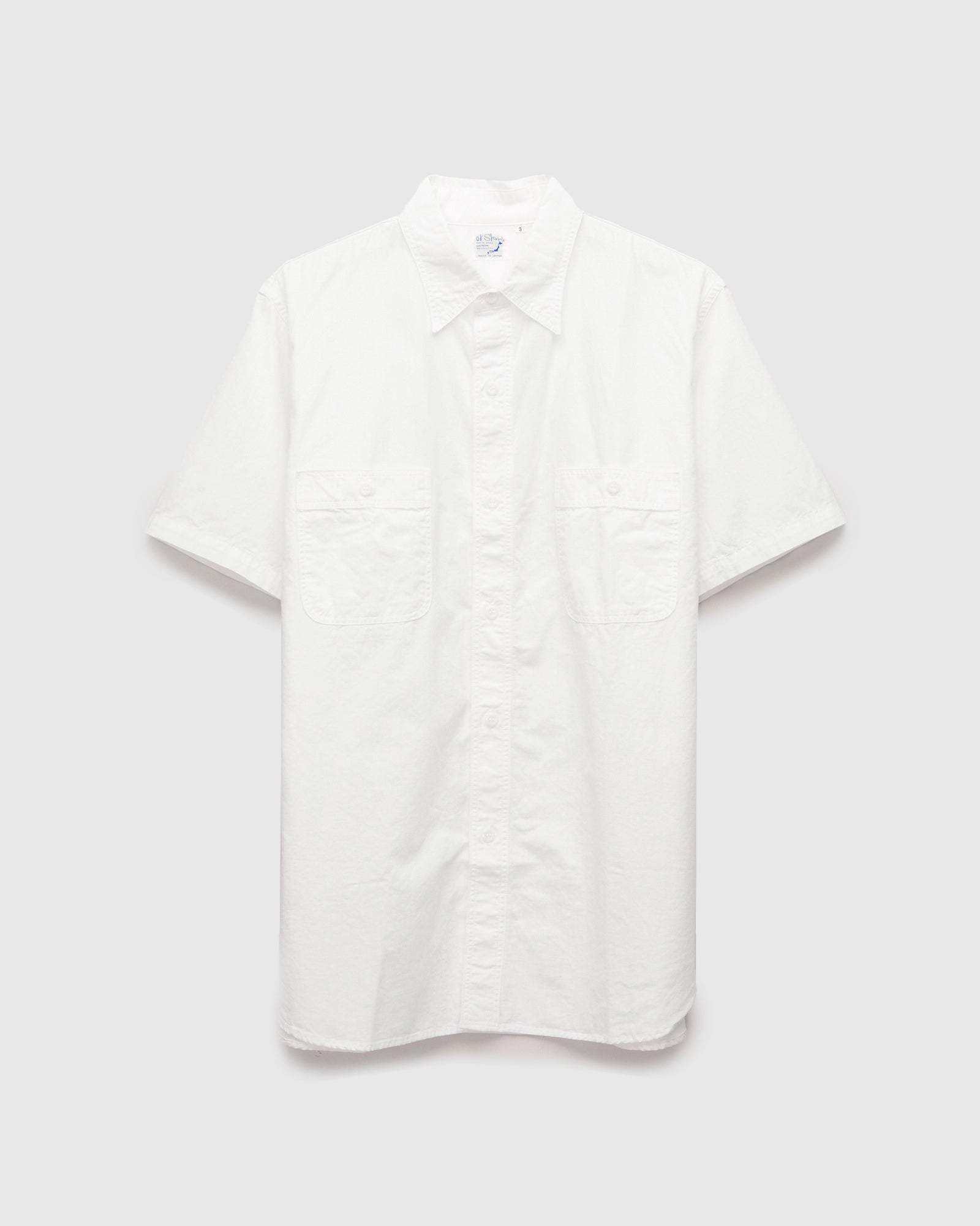 Short Sleeve Work Shirt in White Chambray – Blue Owl Workshop