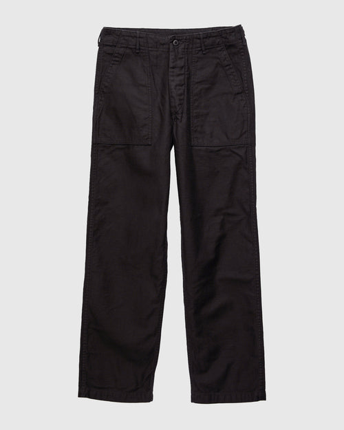 Straight Fit Fatigue Pants in Black