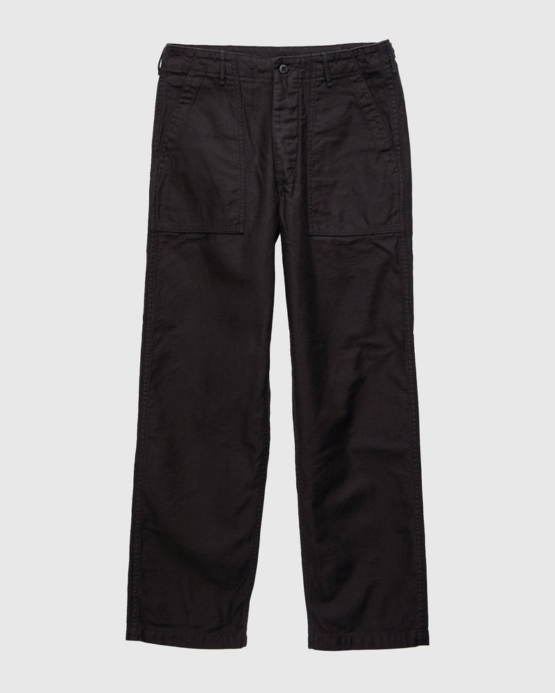Straight Fit Fatigue Pants in Black