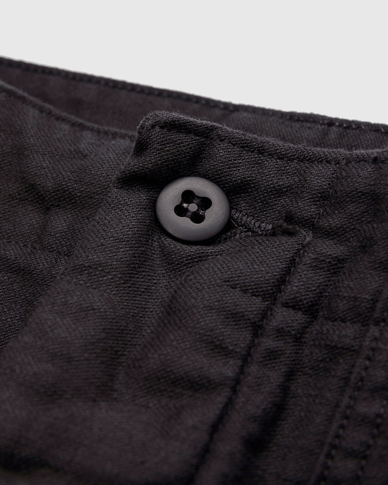 Straight Fit Fatigue Pants in Black