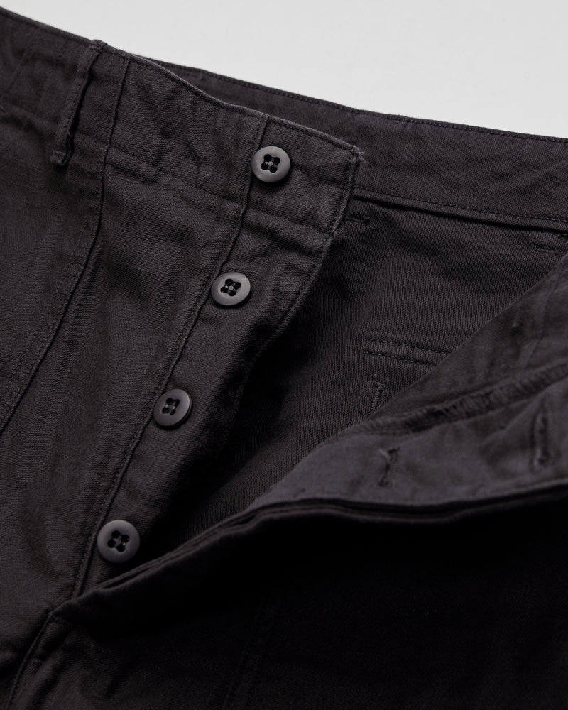 Straight Fit Fatigue Pants in Black