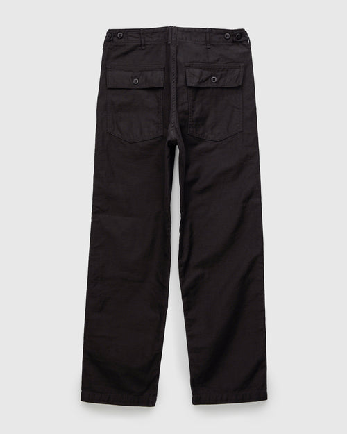 Straight Fit Fatigue Pants in Black