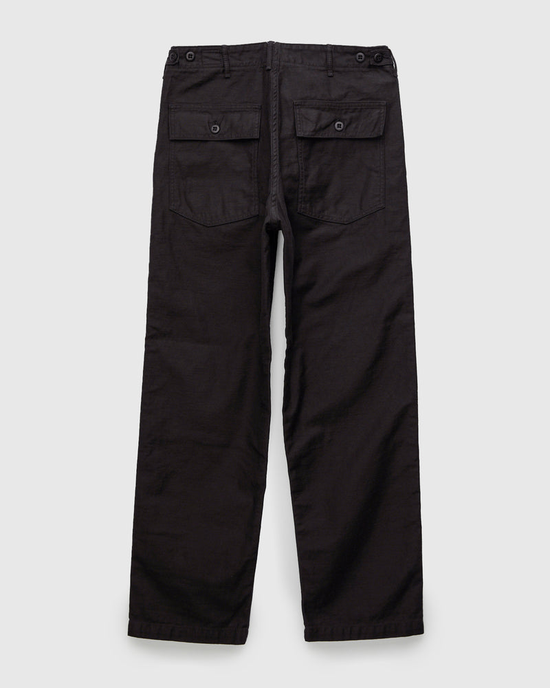 Straight Fit Fatigue Pants in Black