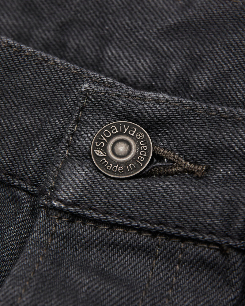 "Moonrock" 14oz Rinsed Charcoal Grey Selvedge Denim - Regular Straight Fit