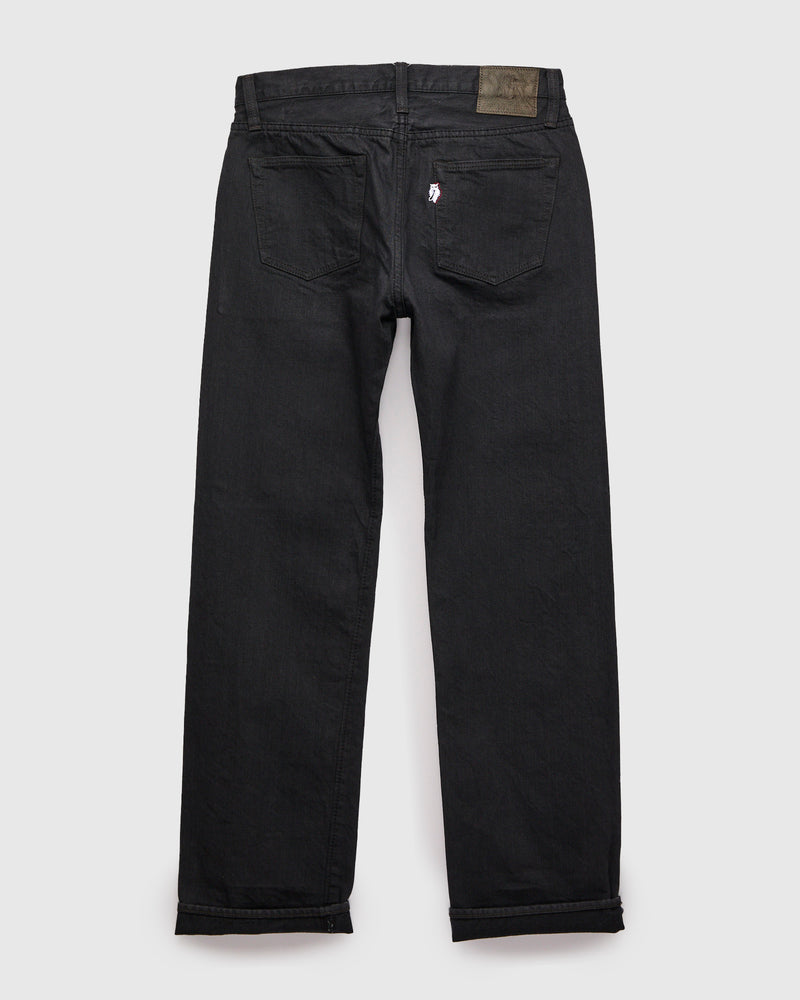"Moonrock" 14oz Rinsed Charcoal Grey Selvedge Denim - Regular Straight Fit