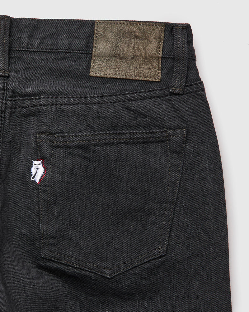 "Moonrock" 14oz Rinsed Charcoal Grey Selvedge Denim - Regular Straight Fit