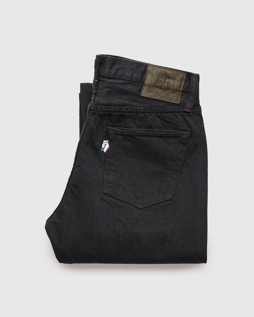 "Moonrock" 14oz Rinsed Charcoal Grey Selvedge Denim - Regular Straight Fit