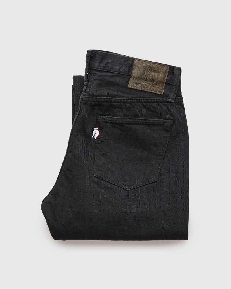 "Moonrock" 14oz Rinsed Charcoal Grey Selvedge Denim - Regular Straight Fit