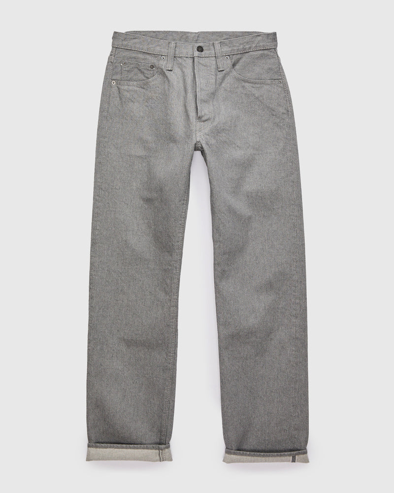 "Moonrock" 14oz Rinsed Heather Grey Selvedge Denim - Regular Straight Fit