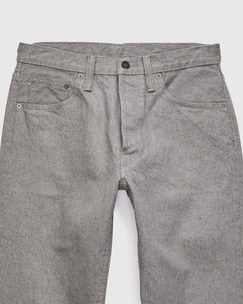 "Moonrock" 14oz Rinsed Heather Grey Selvedge Denim - Regular Straight Fit