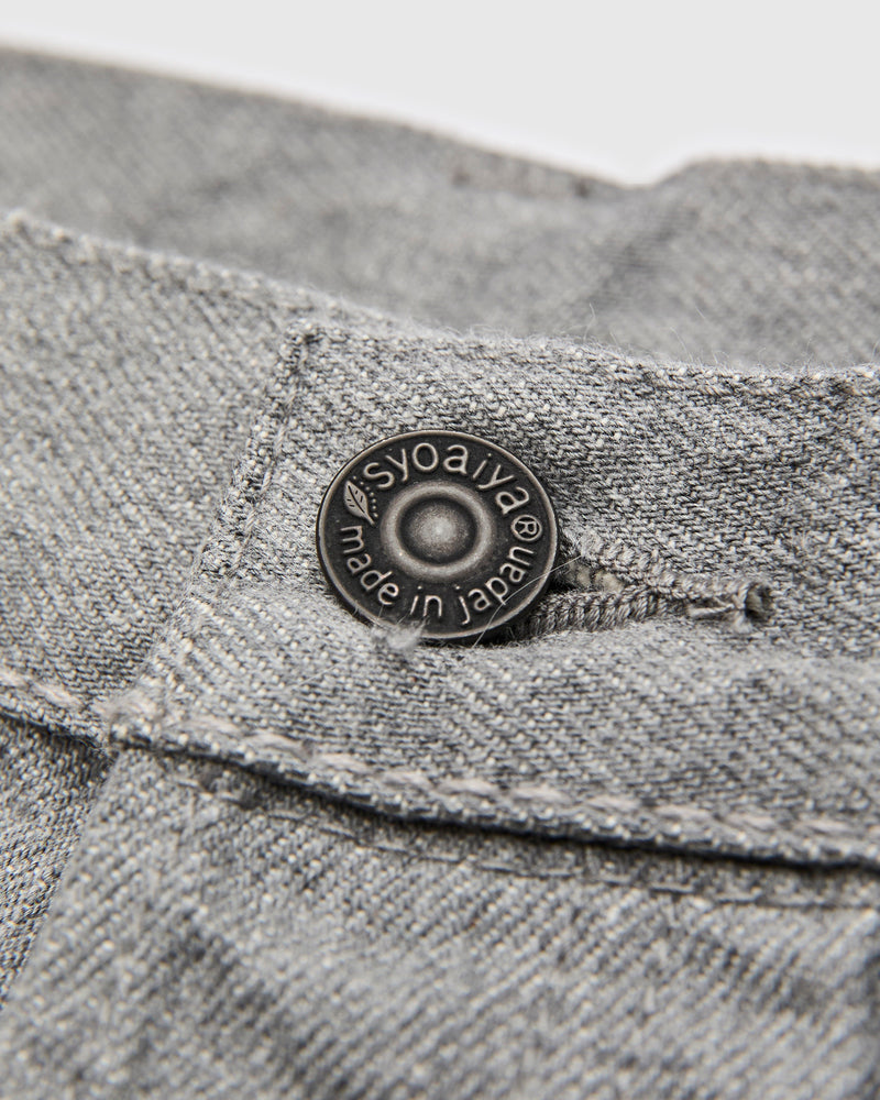 "Moonrock" 14oz Rinsed Heather Grey Selvedge Denim - Relaxed Tapered Fit