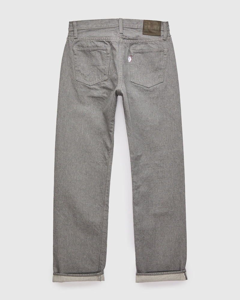 "Moonrock" 14oz Rinsed Heather Grey Selvedge Denim - Regular Straight Fit