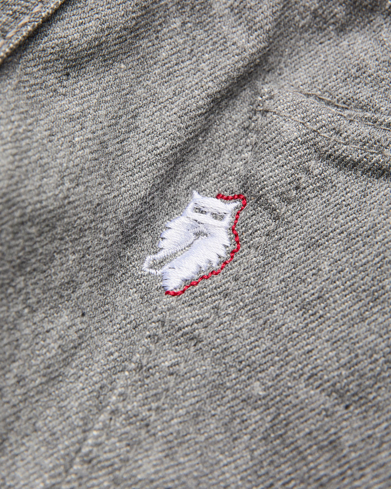 "Moonrock" 14oz Rinsed Heather Grey Selvedge Denim - Slim Straight Fit