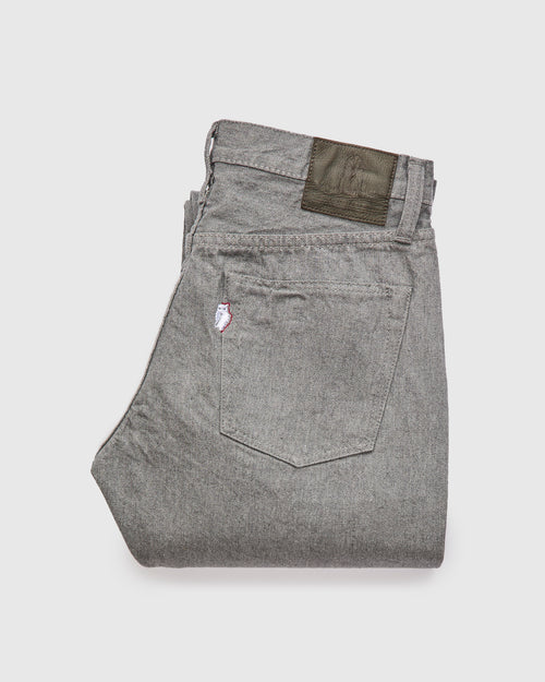 "Moonrock" 14oz Rinsed Heather Grey Selvedge Denim - Slim Straight Fit