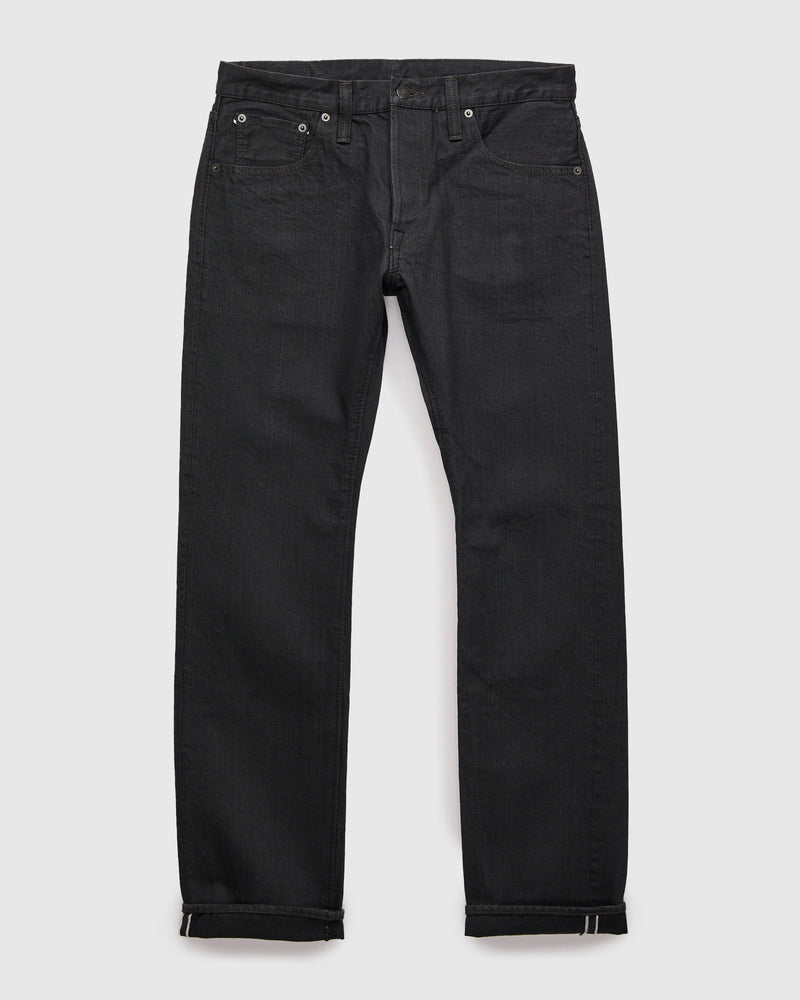 "Moonrock" 14oz Rinsed Charcoal Grey Selvedge Denim - Slim Straight Fit