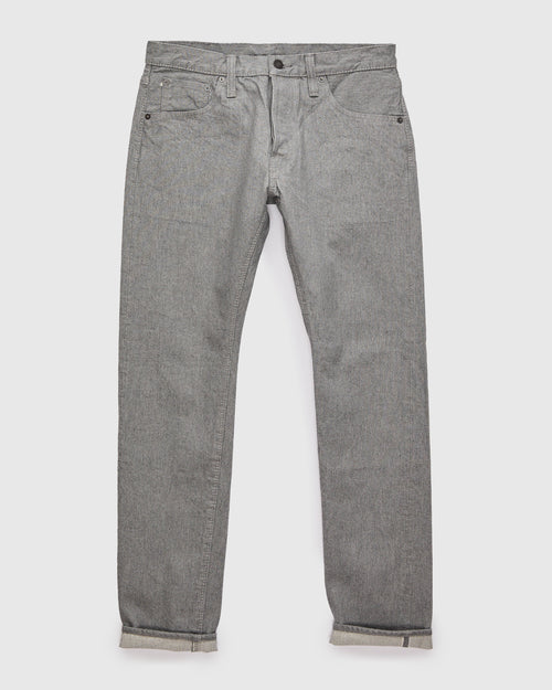 "Moonrock" 14oz Rinsed Heather Grey Selvedge Denim - Slim Tapered Fit