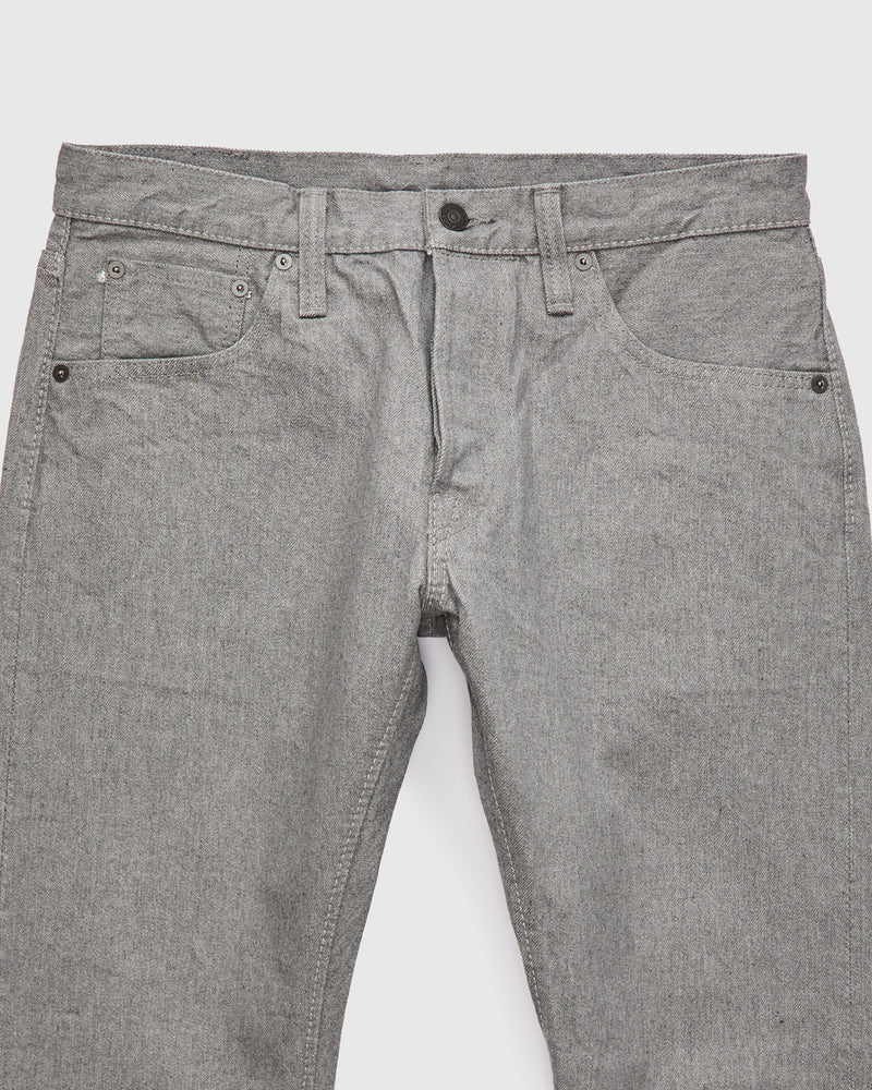 "Moonrock" 14oz Rinsed Heather Grey Selvedge Denim - Slim Tapered Fit