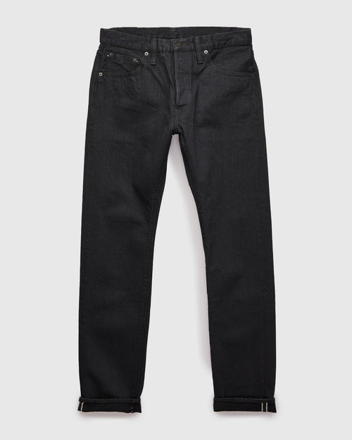 "Moonrock" 14oz Rinsed Charcoal Grey Selvedge Denim - Relaxed Tapered Fit