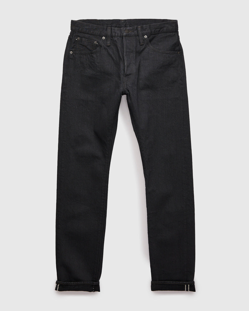 "Moonrock" 14oz Rinsed Charcoal Grey Selvedge Denim - Relaxed Tapered Fit