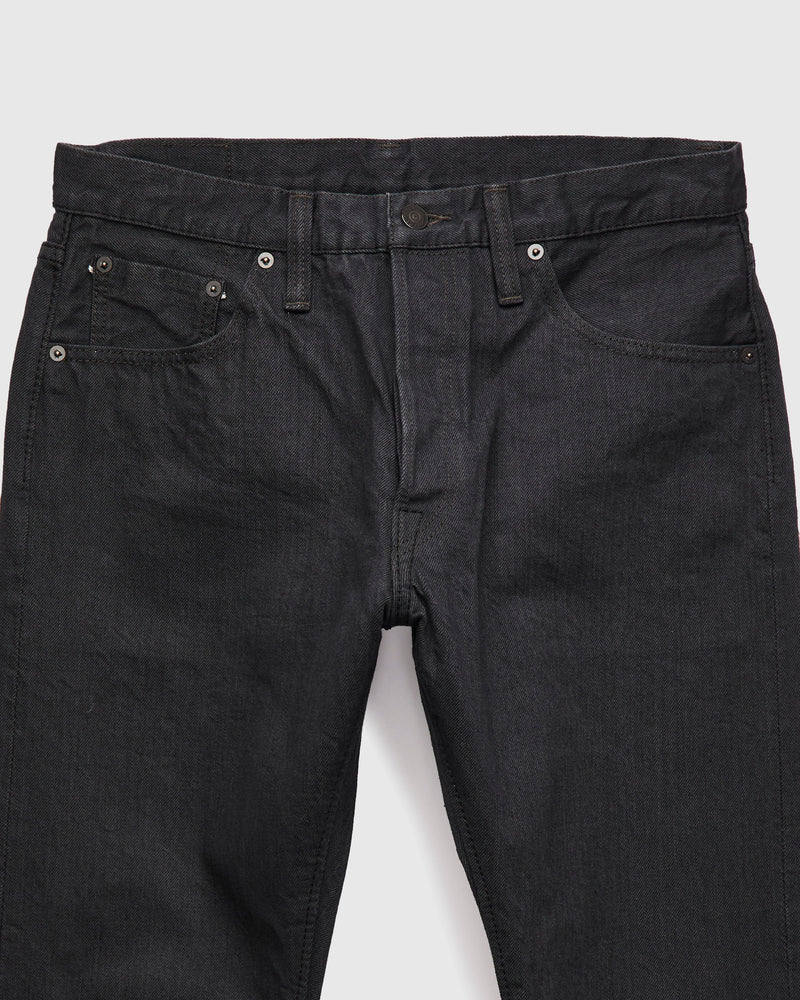 "Moonrock" 14oz Rinsed Charcoal Grey Selvedge Denim - Relaxed Tapered Fit