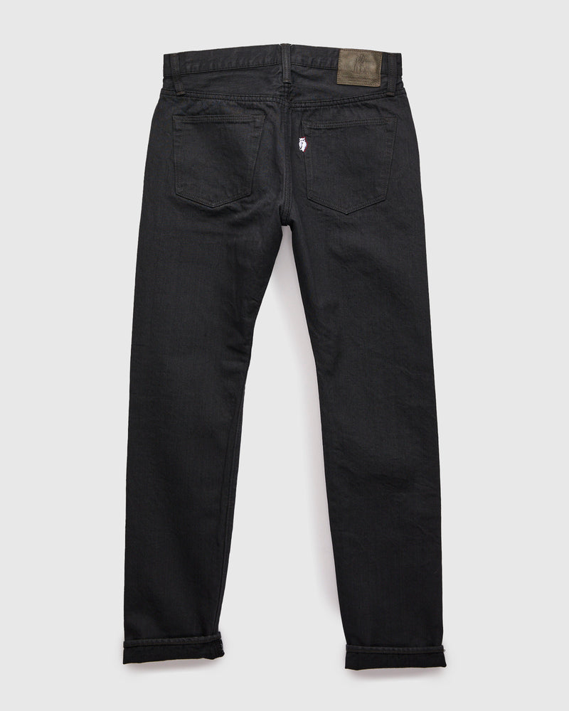 "Moonrock" 14oz Rinsed Charcoal Grey Selvedge Denim - Relaxed Tapered Fit