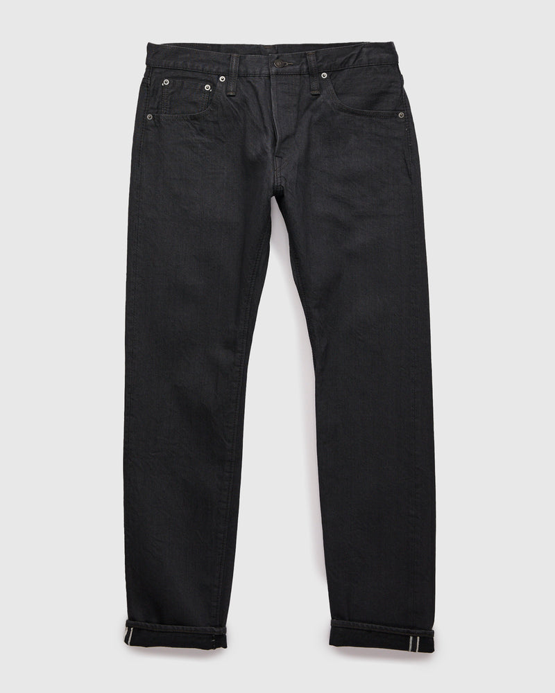 "Moonrock" 14oz Rinsed Charcoal Grey Selvedge Denim - Slim Tapered Fit