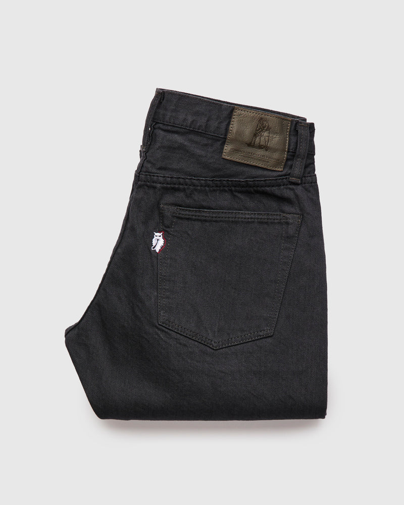 "Moonrock" 14oz Rinsed Charcoal Grey Selvedge Denim - Slim Tapered Fit