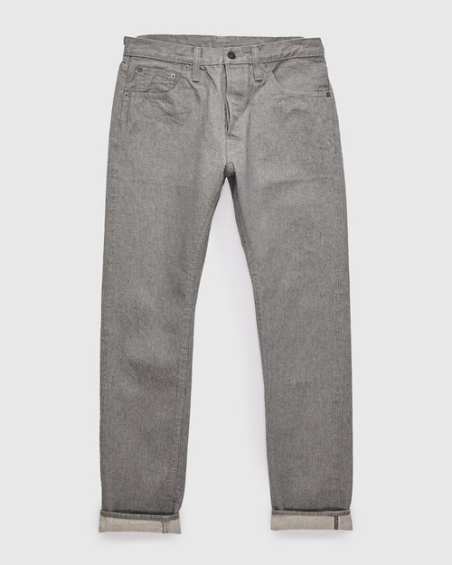 "Moonrock" 14oz Rinsed Heather Grey Selvedge Denim - Relaxed Tapered Fit