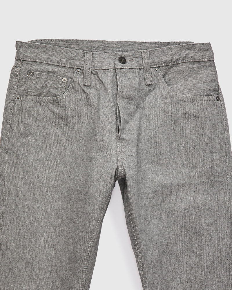 "Moonrock" 14oz Rinsed Heather Grey Selvedge Denim - Relaxed Tapered Fit