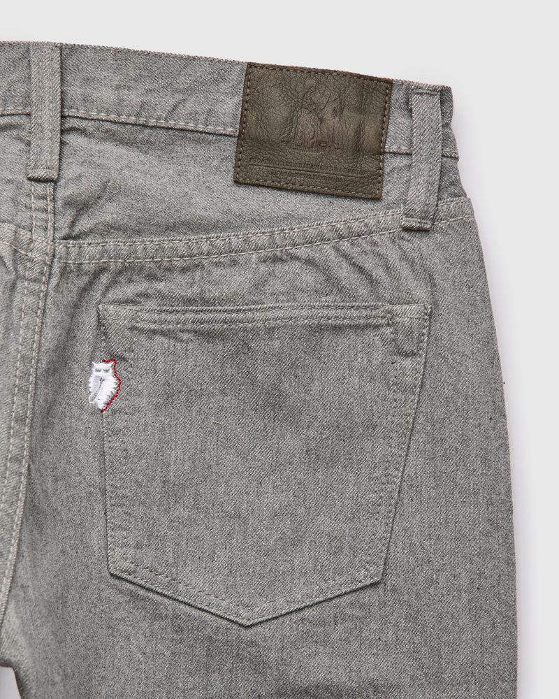"Moonrock" 14oz Rinsed Heather Grey Selvedge Denim - Relaxed Tapered Fit