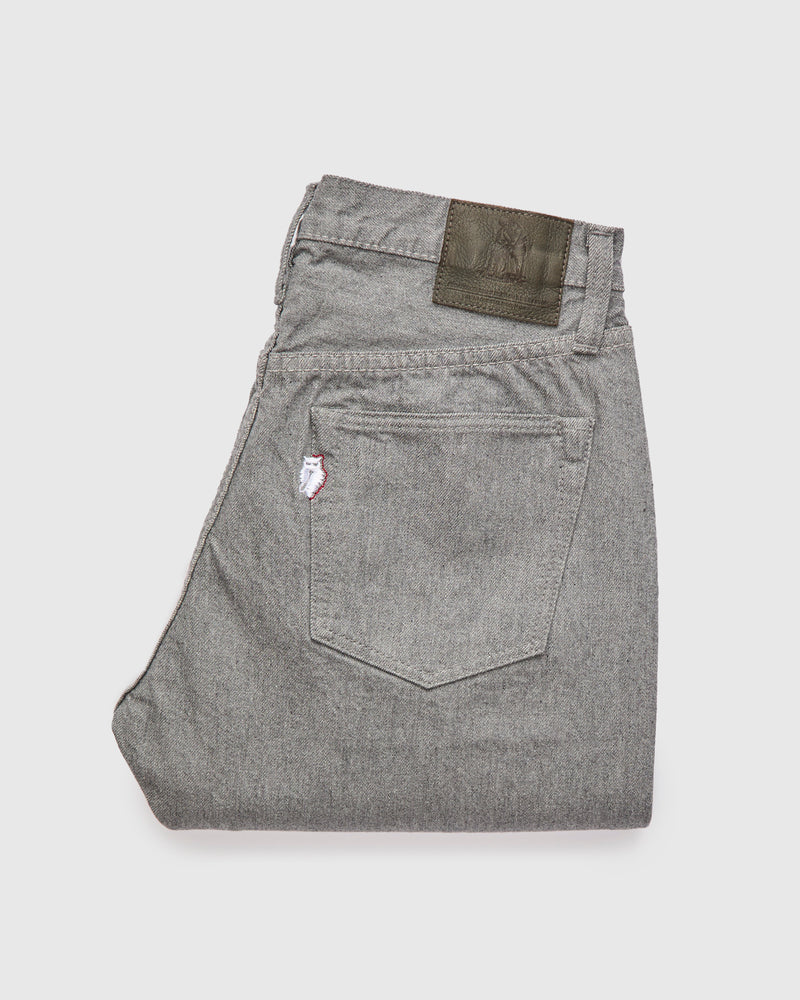 "Moonrock" 14oz Rinsed Heather Grey Selvedge Denim - Relaxed Tapered Fit